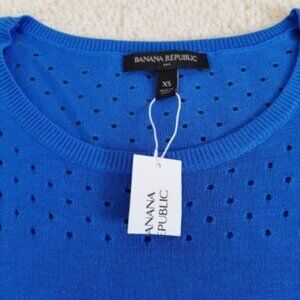 Banana Republic Blue Short Sleeve Sweater